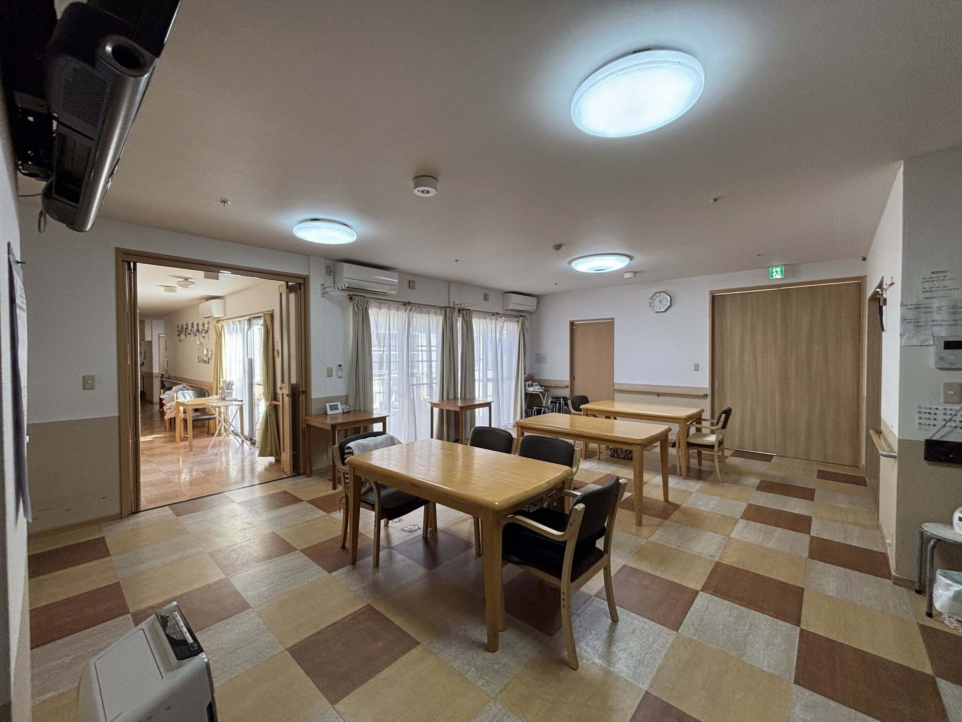 明るい共有スペース