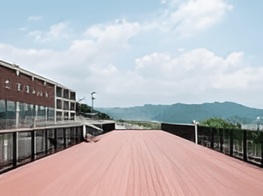 屋上、休憩スペース