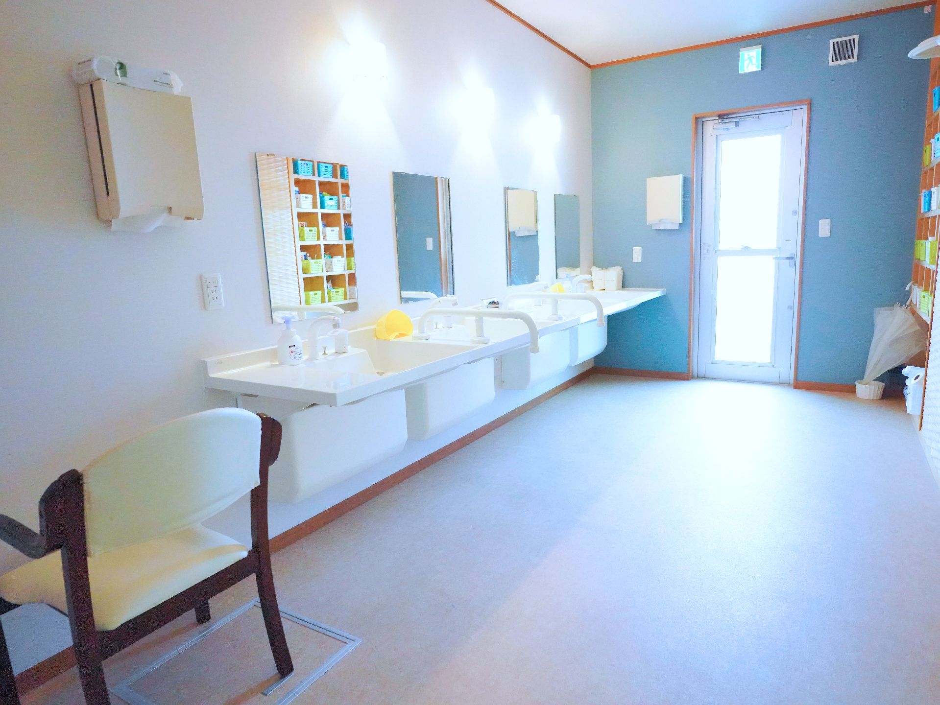 入居者向けに館内に設置されている洗面台