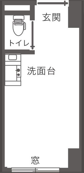 ホスピタルメント本郷の1人用の間取り図