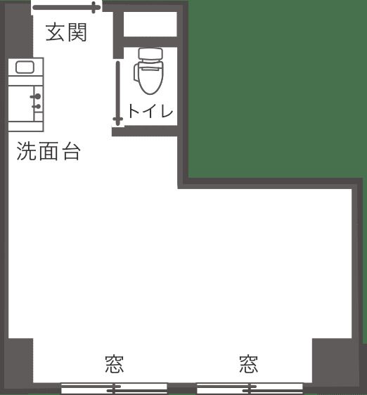 ホスピタルメント本郷の2人用の間取り図