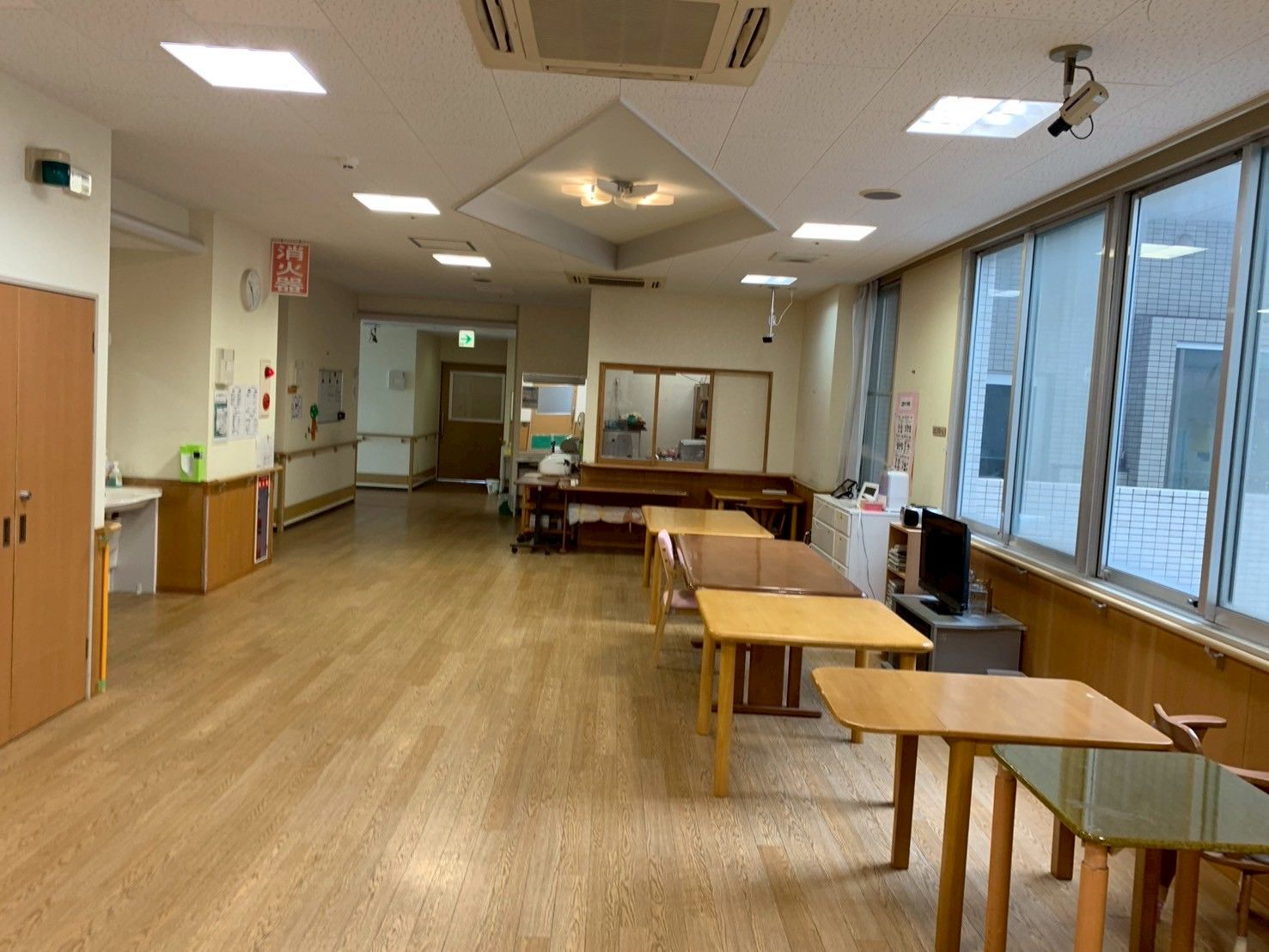 明るい共有スペース