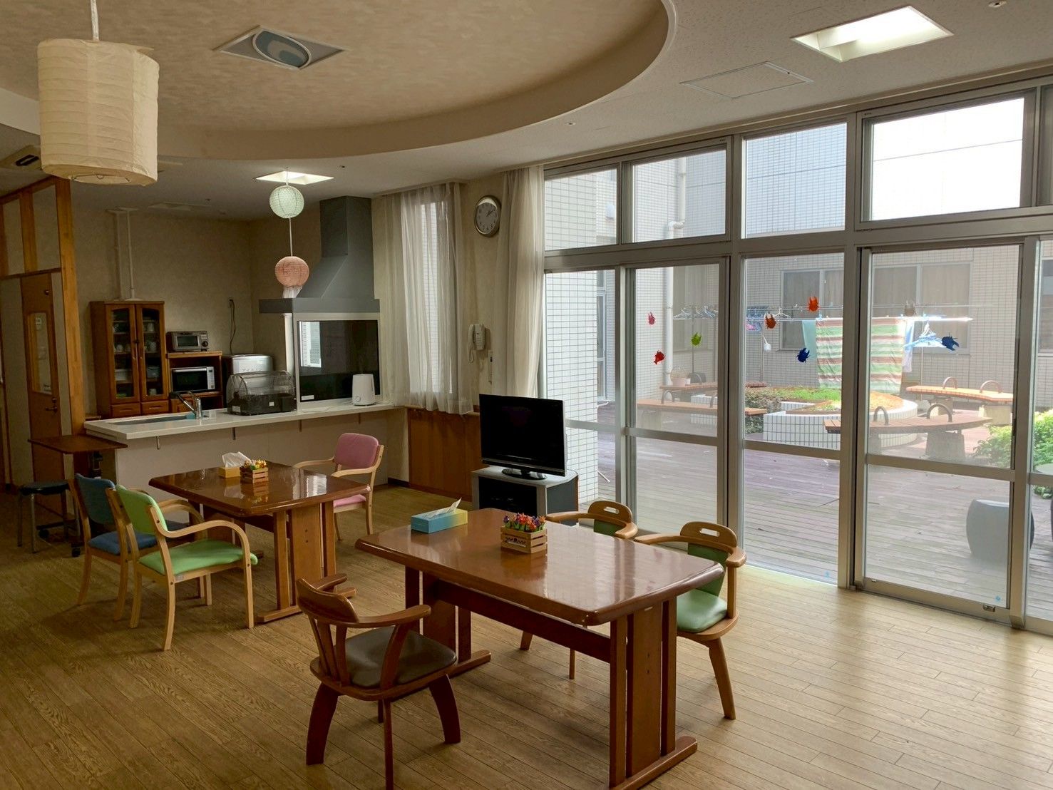 明るい共有スペース