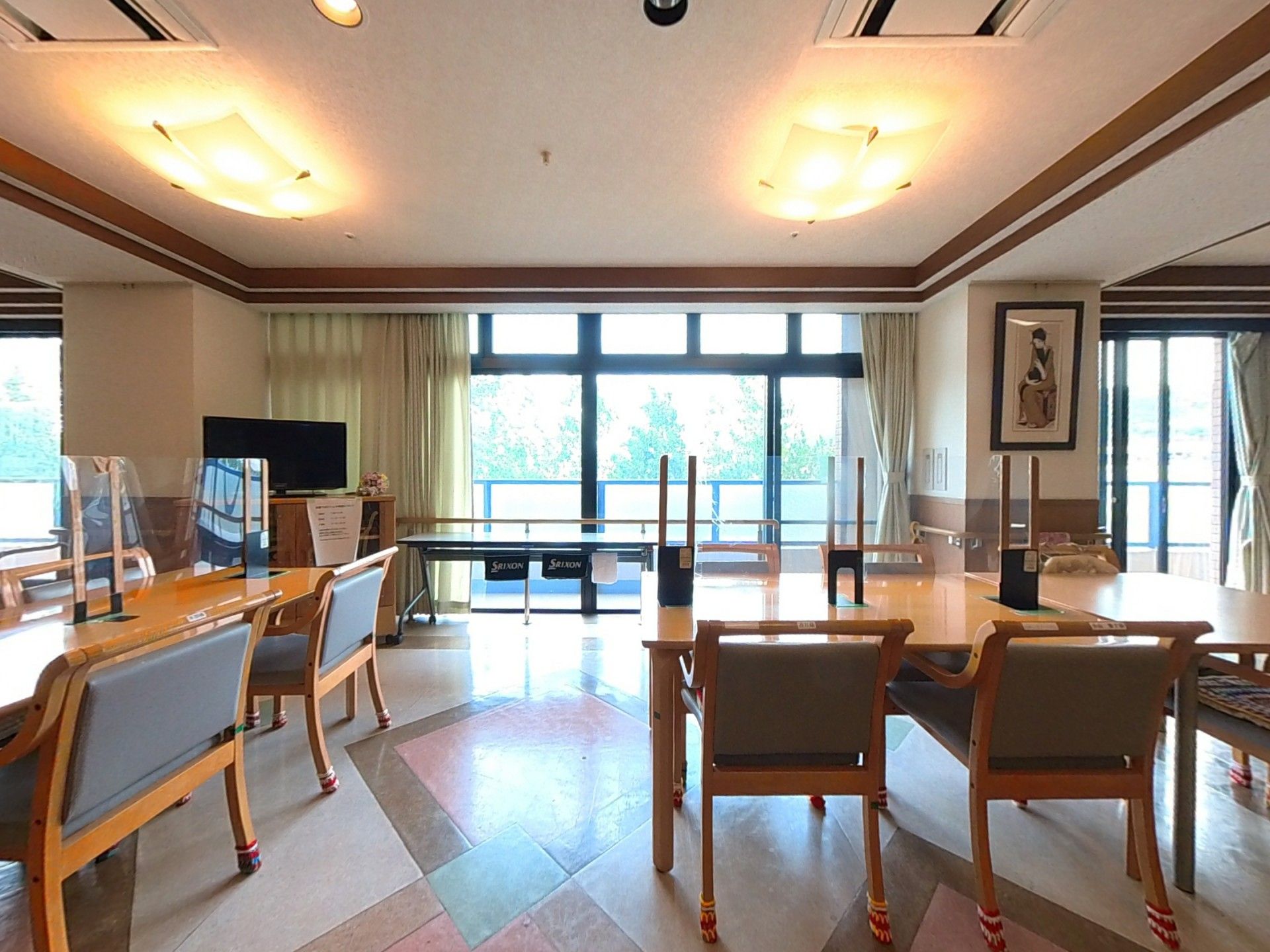 明るい共有スペース