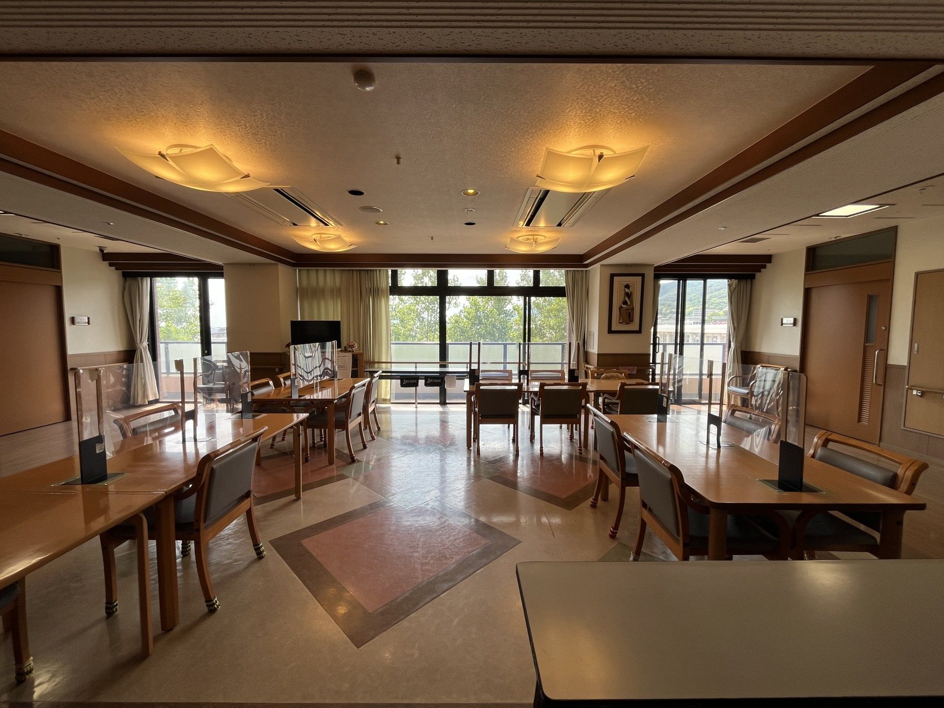 明るい共有スペース