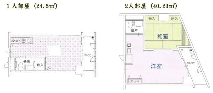 リバーサイド・ヴィラの居室の間取り図