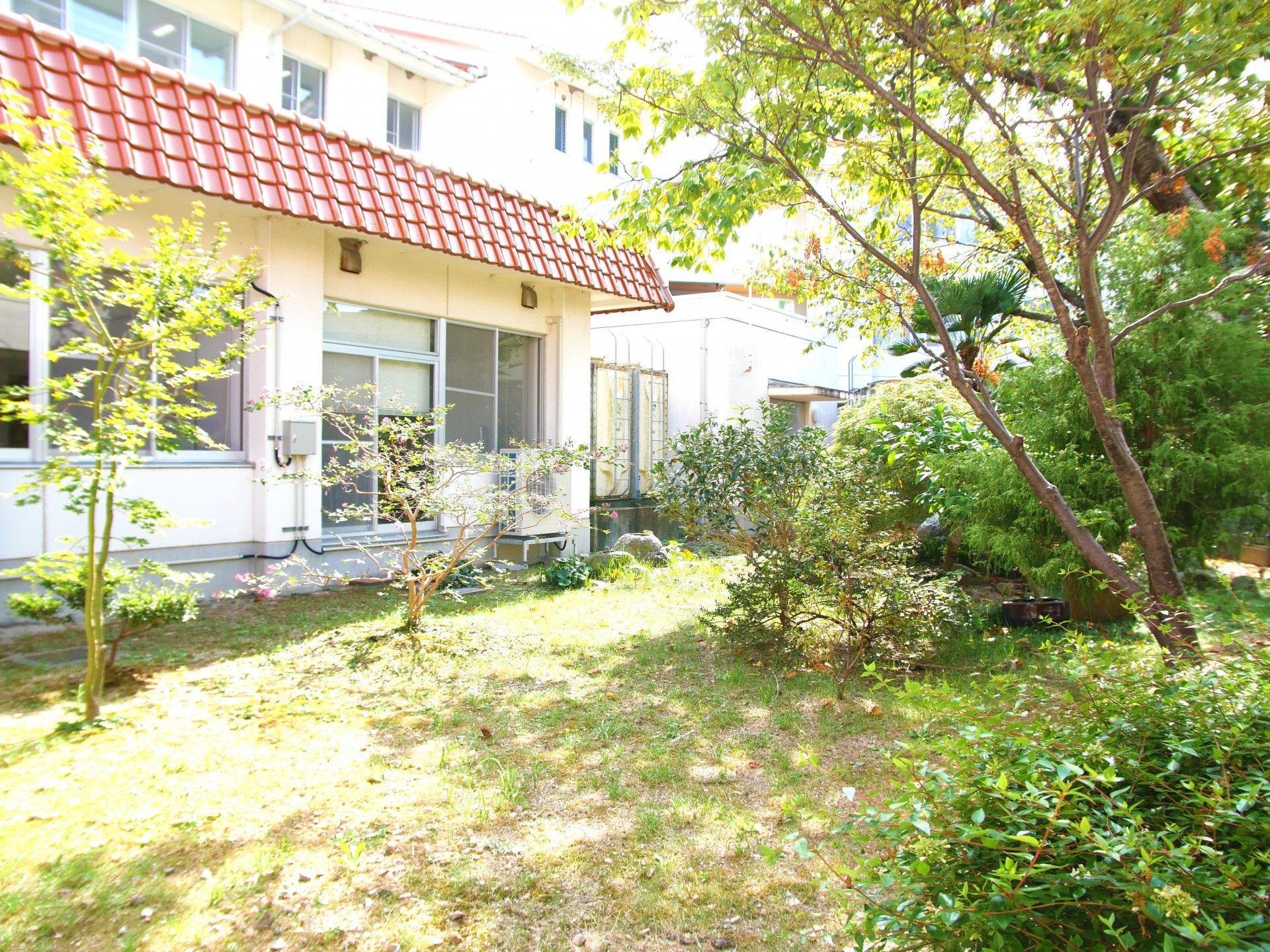 緑豊かな庭園の風景