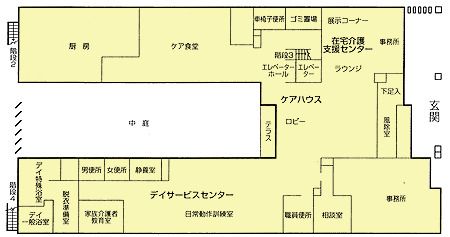 ケアハウス 野田のフロアマップのフロアマップ