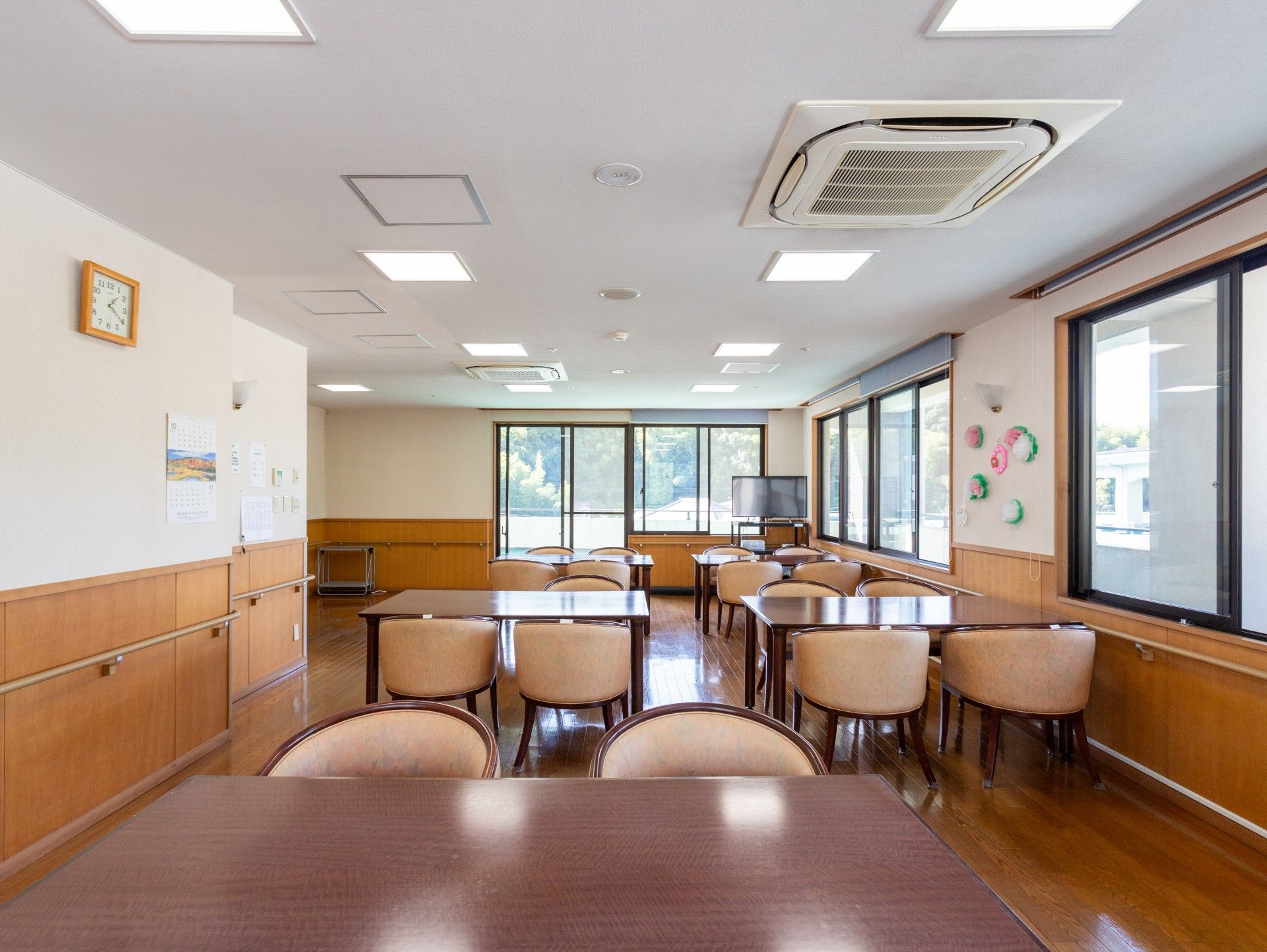 明るい共有スペース