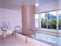 大きな窓が付いた浴室はとても明るく清潔感がある。シャワーの前にはシャワーチェアも置かれている。