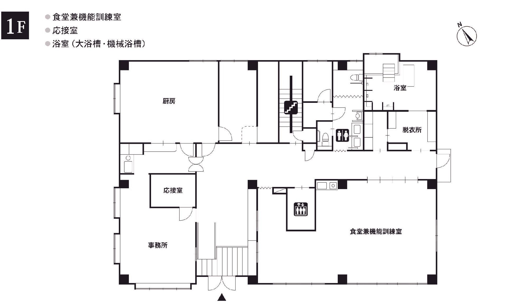 リアンレーヴ蘇我壱番館の1Ｆのフロアマップ