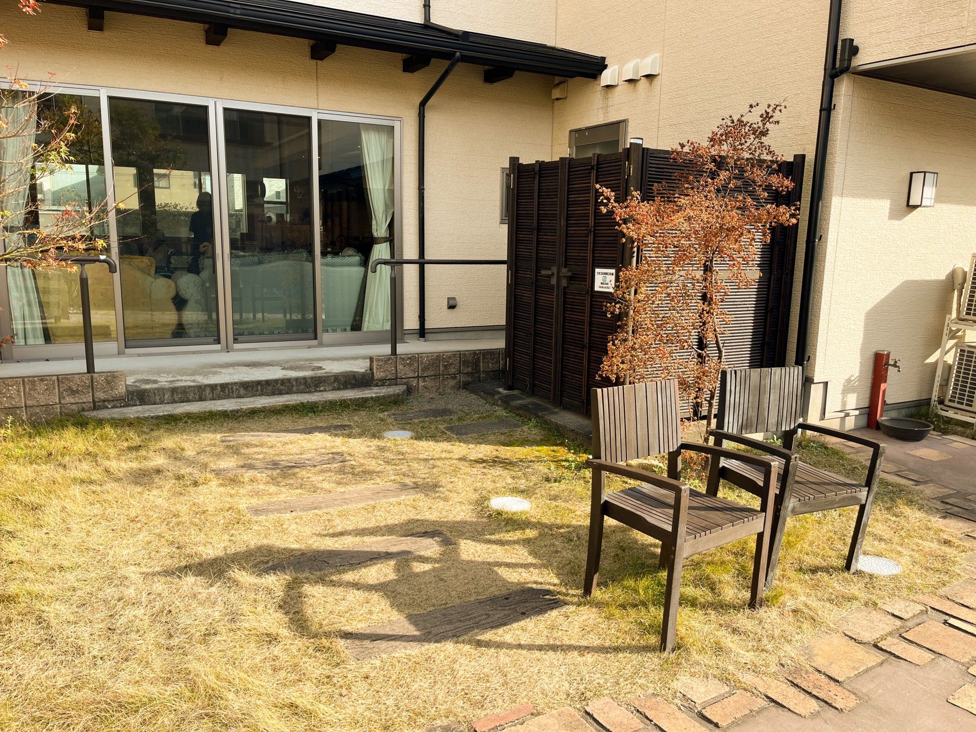 庭付き居室の外の様子