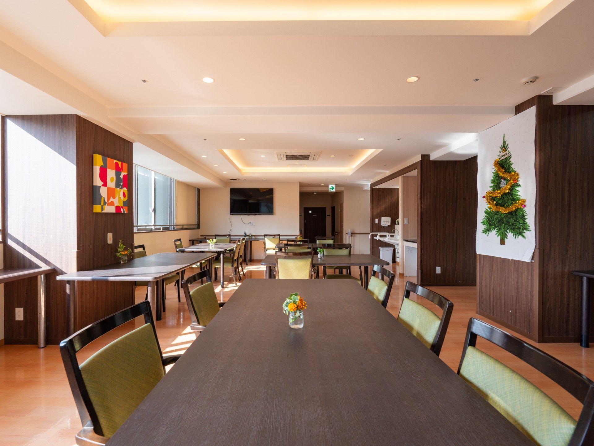 明るい共有スペース