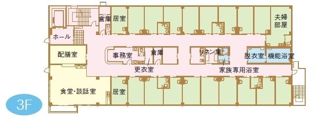 アイリス港南の3Ｆのフロアマップ