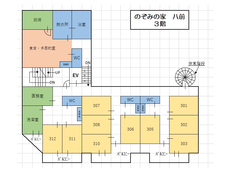 ３階のフロアマップ