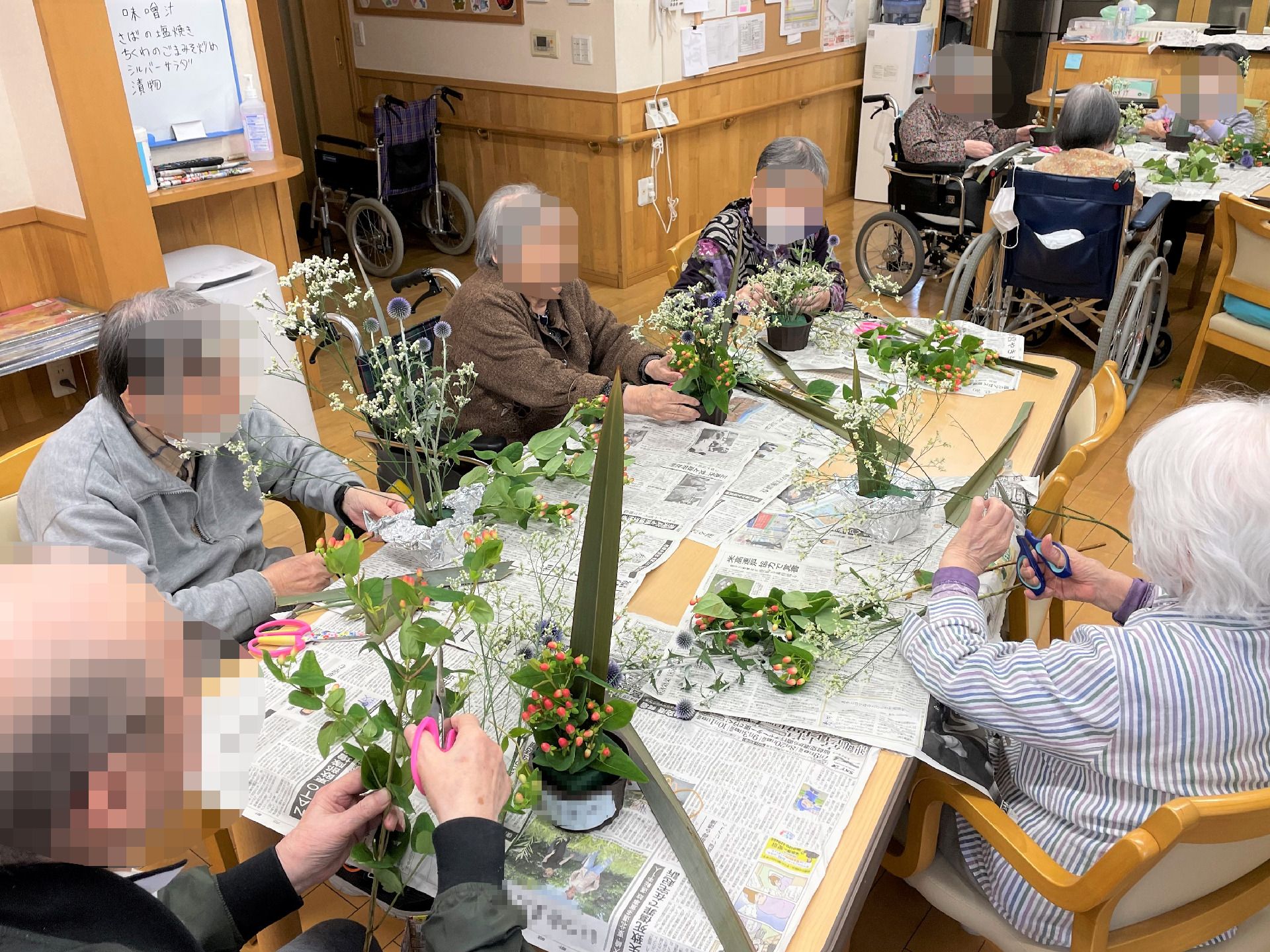 手作業を楽しむ居室