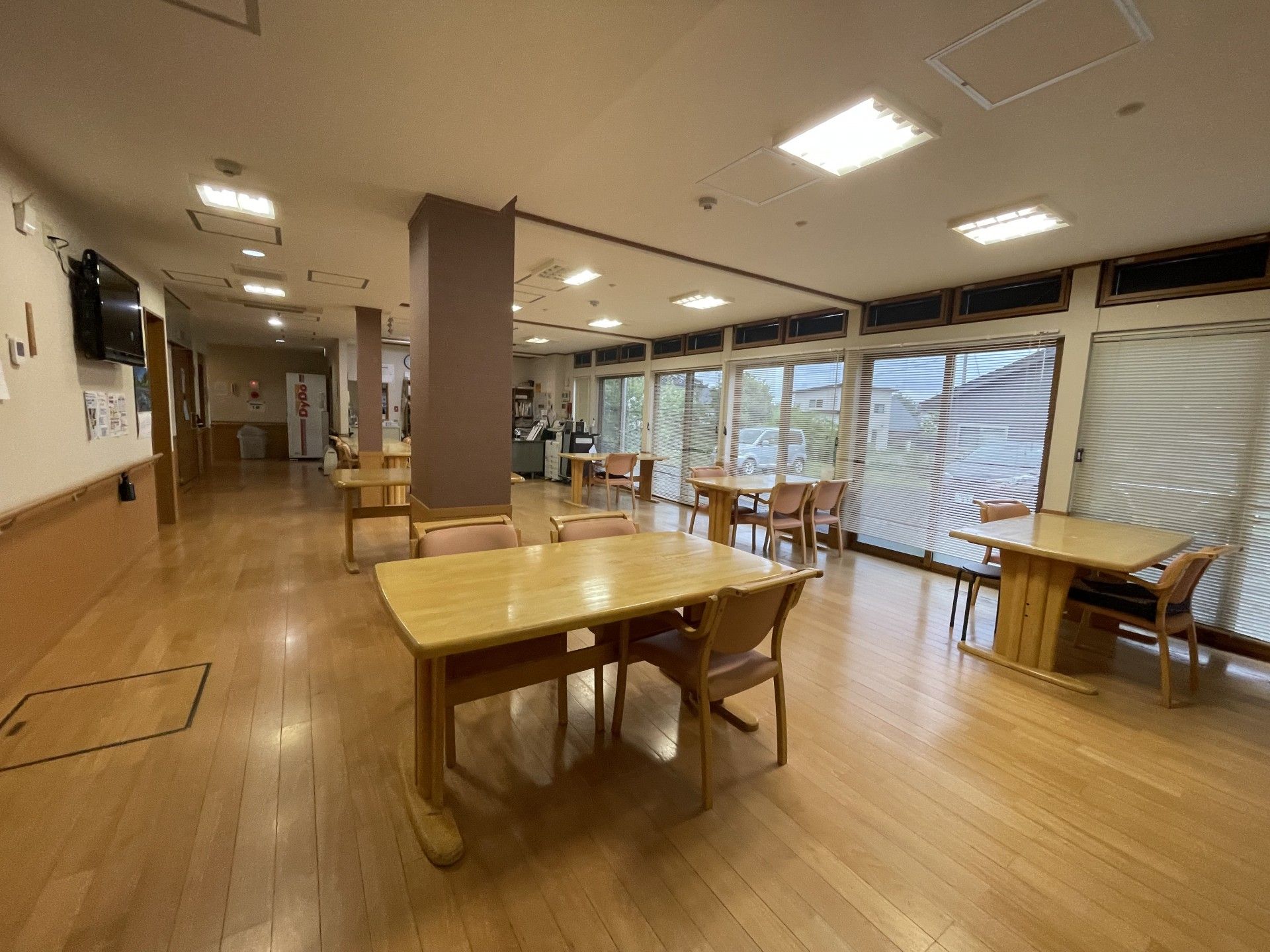 明るい共有スペース