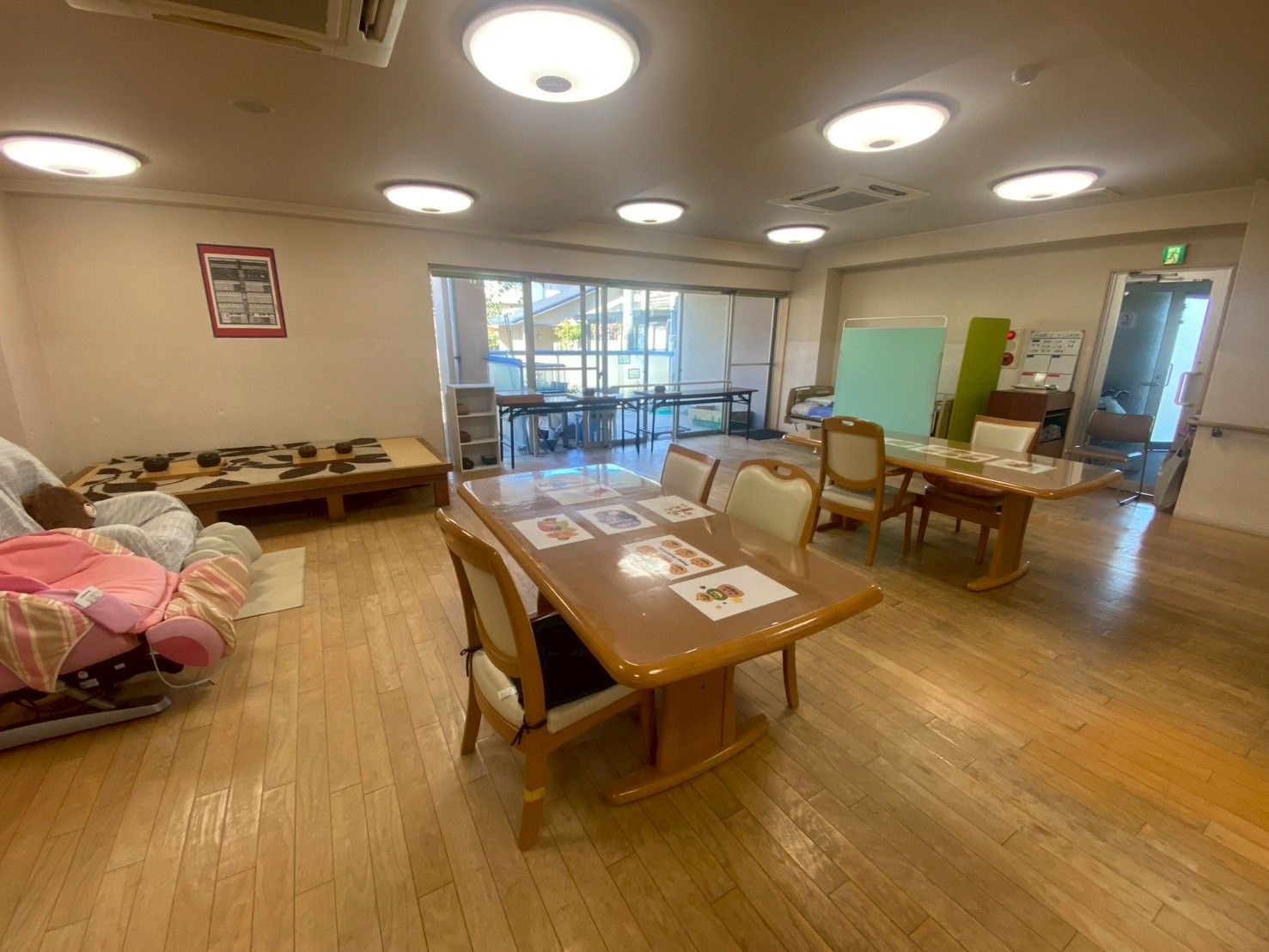 明るい共有スペース