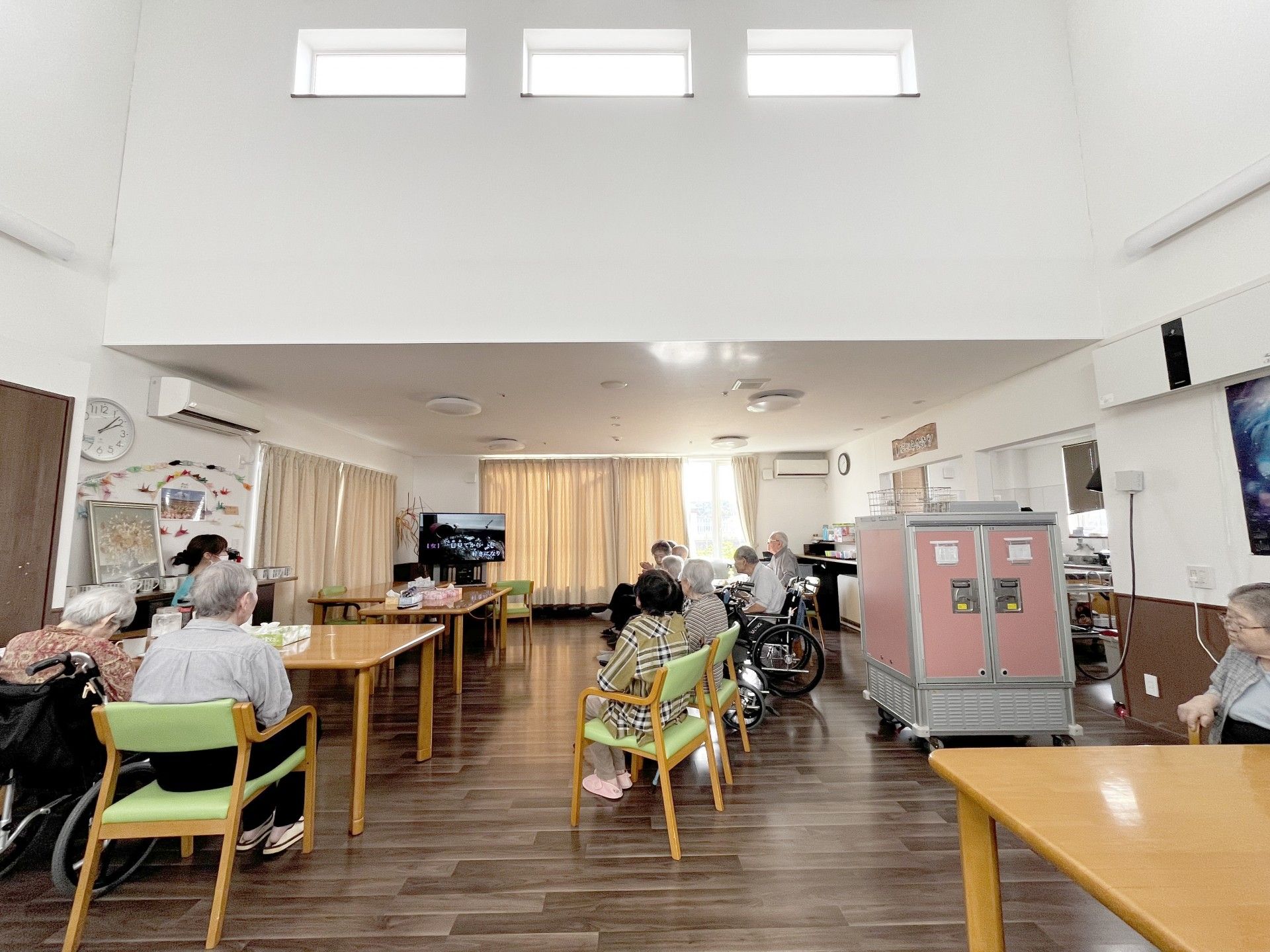 明るい共有スペース