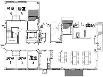 陽光の郷しおやの1Ｆのフロアマップ
