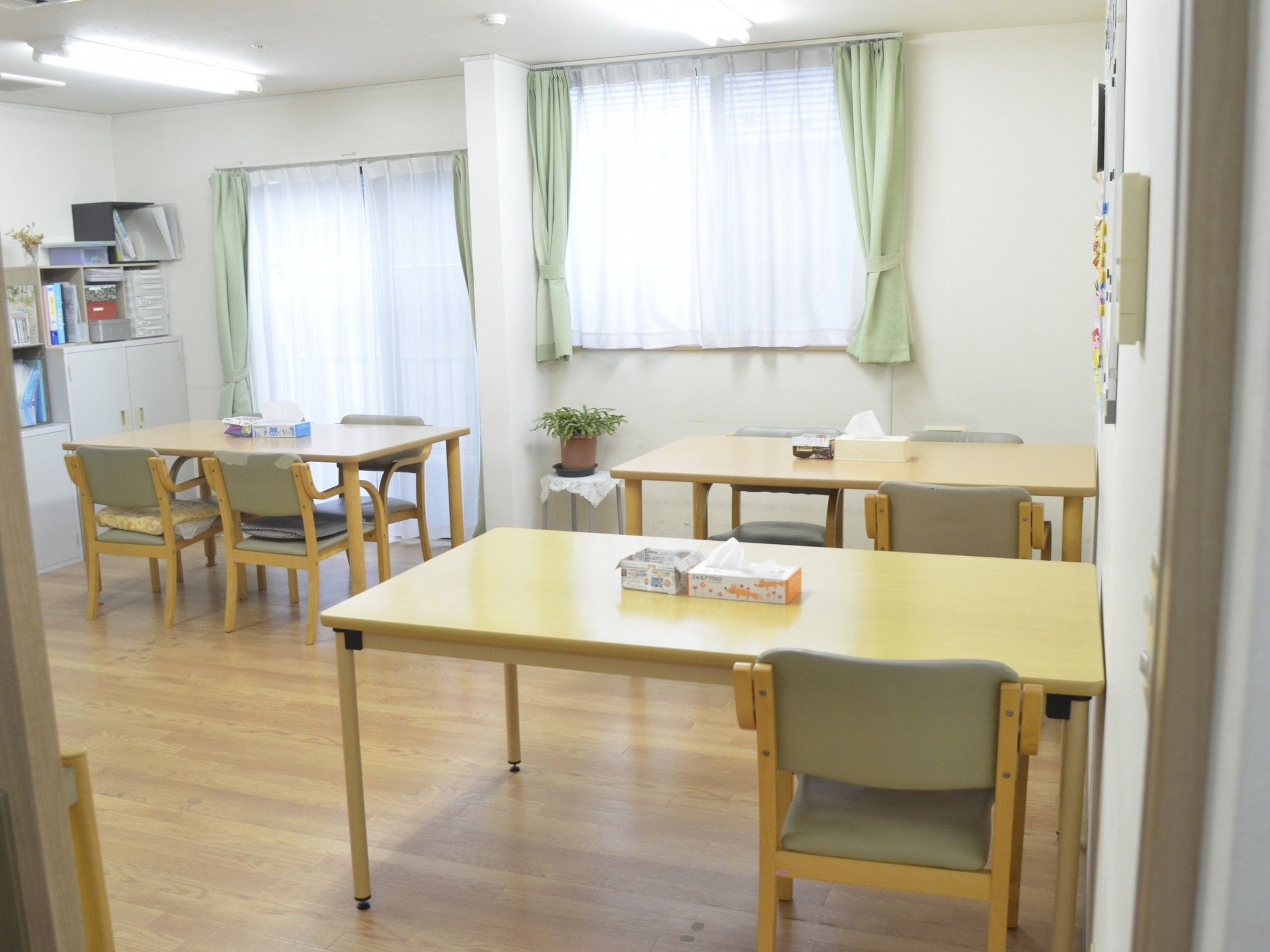 明るい共有スペース