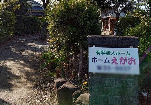 緑に囲まれた入口