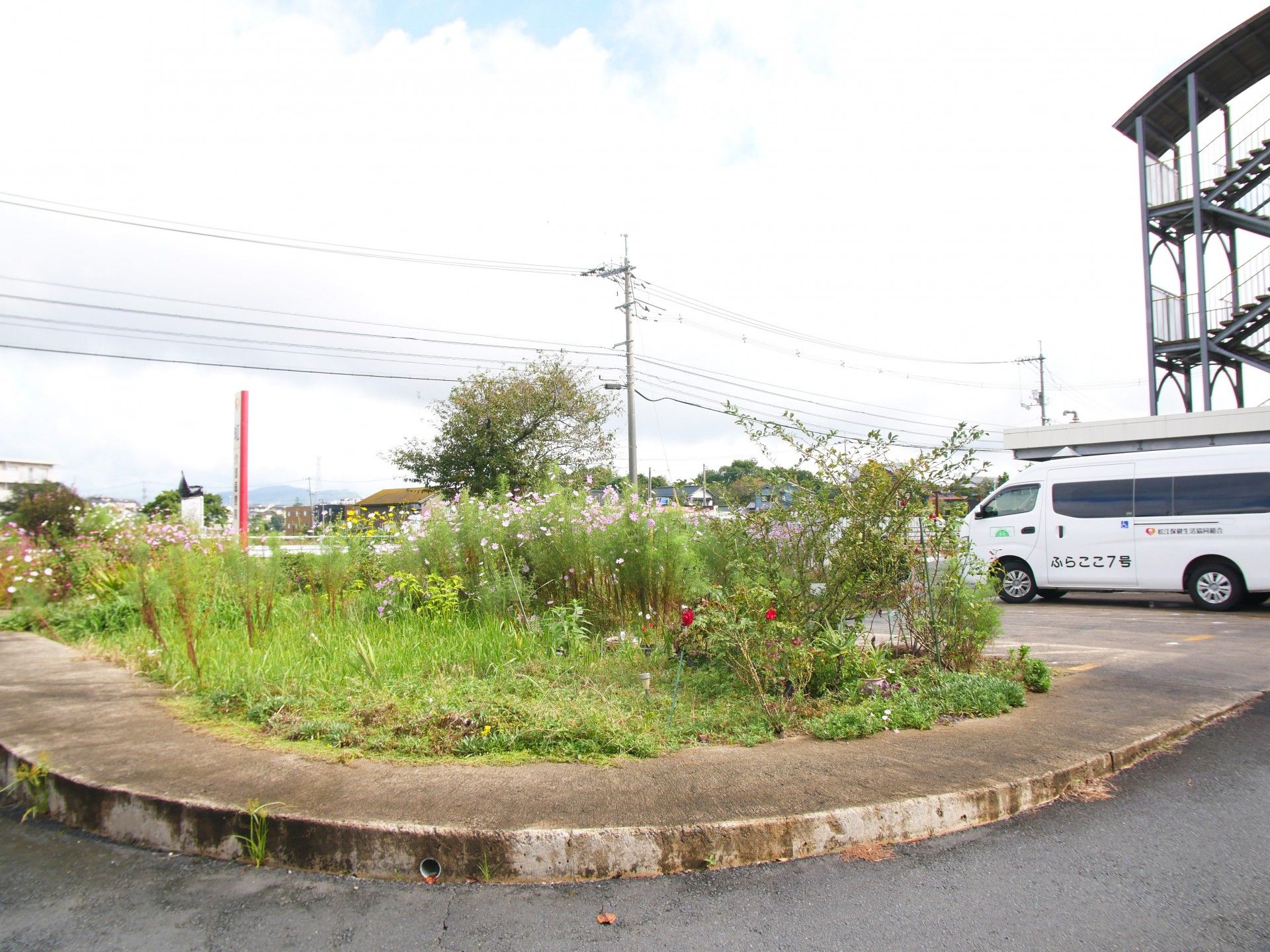 緑豊かな敷地入口