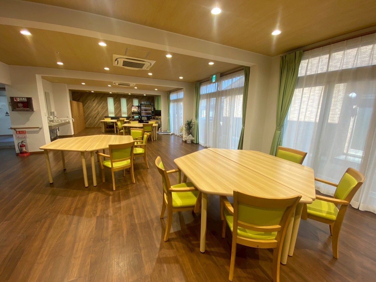 明るい共有スペース