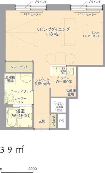サービス付き高齢者向け住宅 アーバンサークルのC typeの間取り図