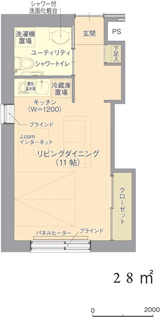 サービス付き高齢者向け住宅 アーバンサークルのG typeの間取り図