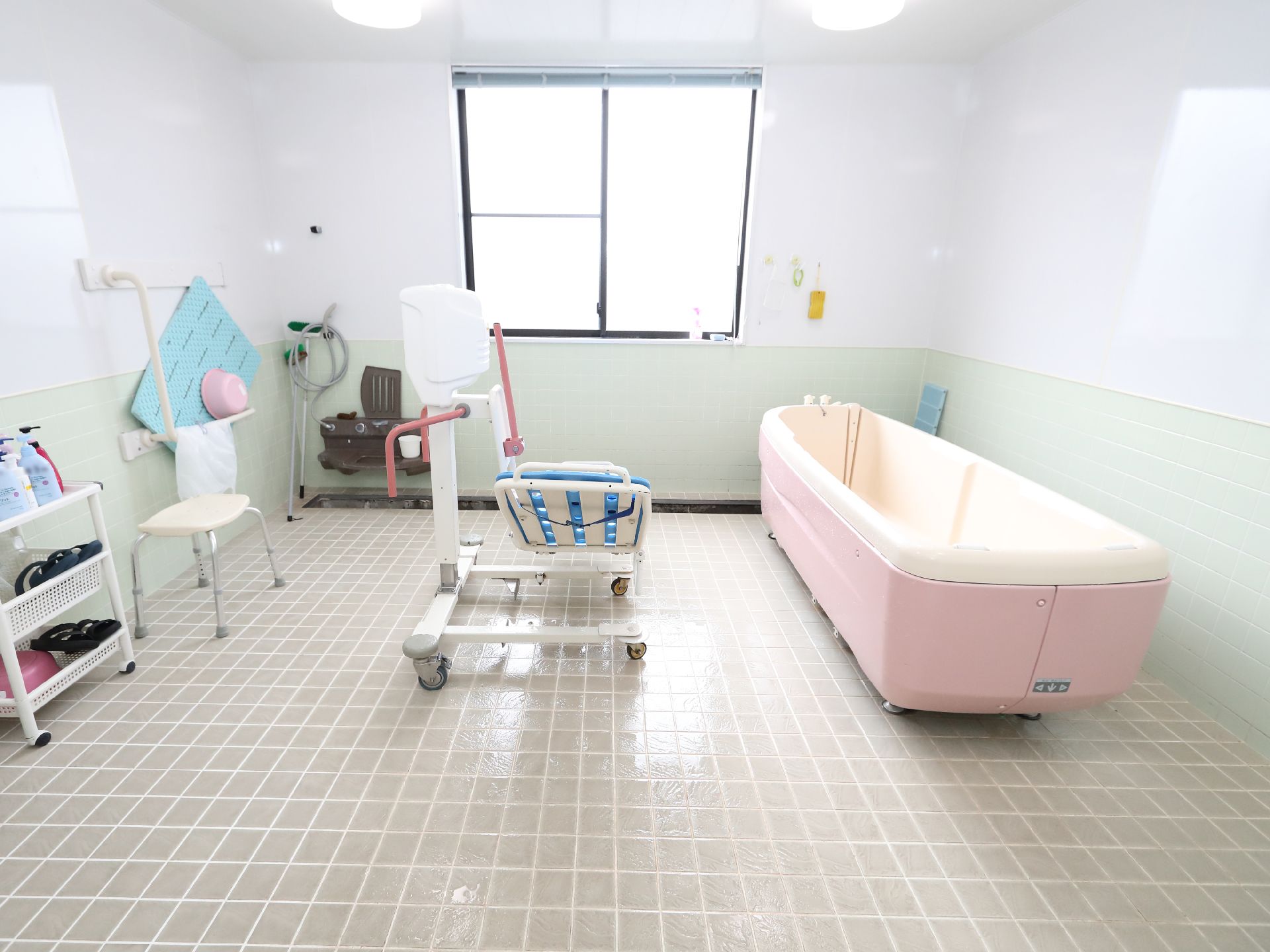 段差を減らしている浴室