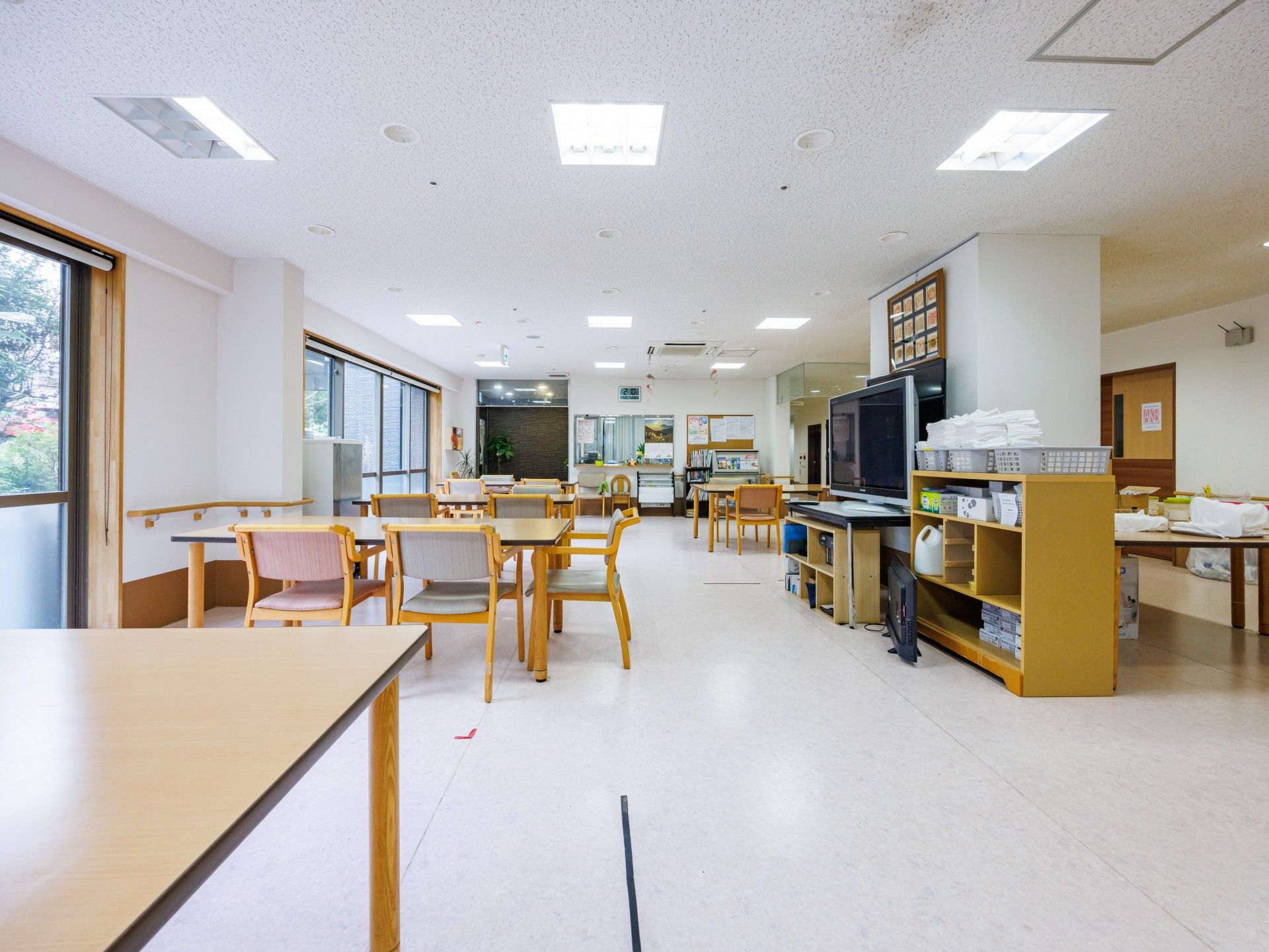 明るい共有スペース