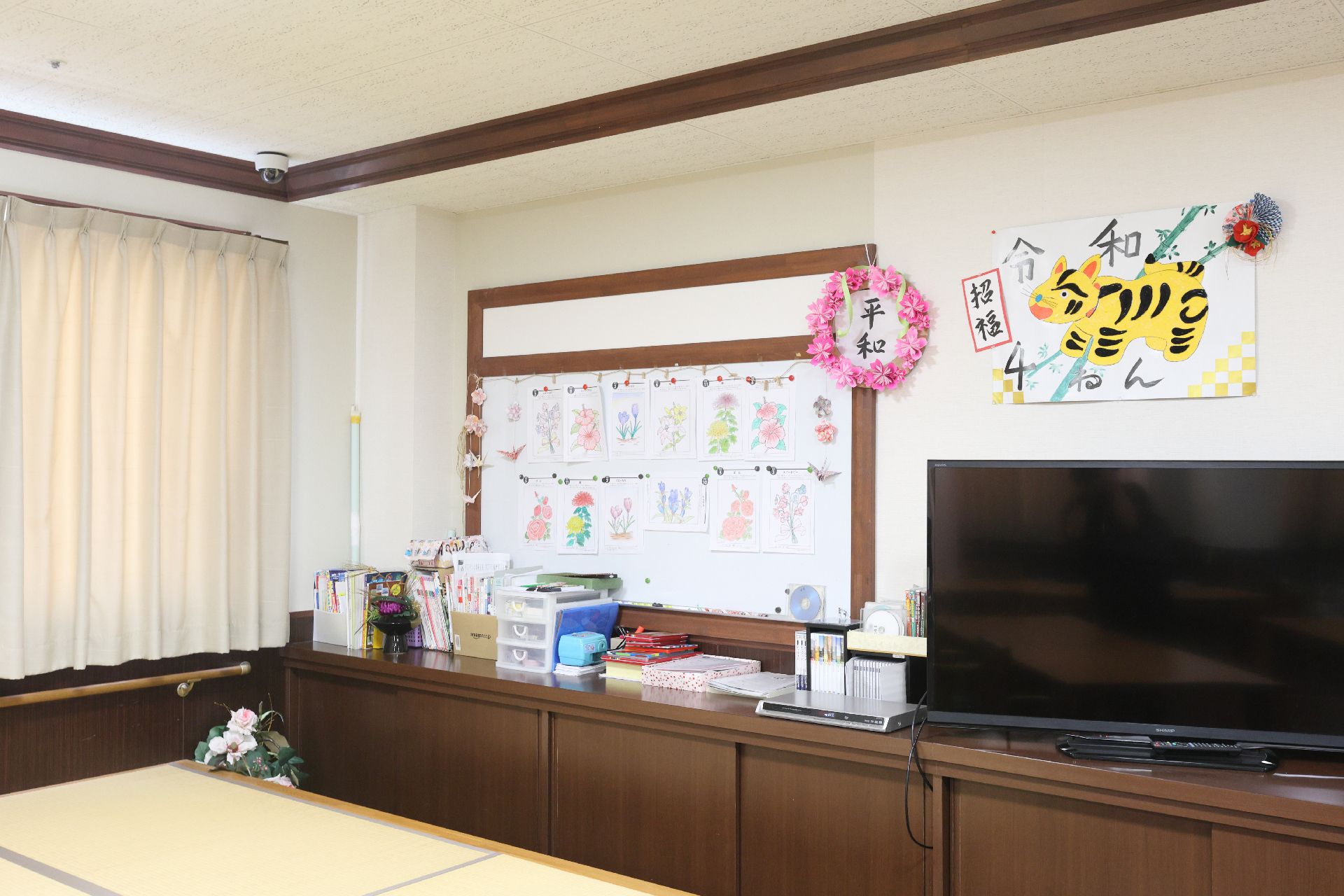 玄関から入って近くに設置されている受付