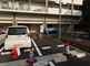 介護施設の外観と駐車場