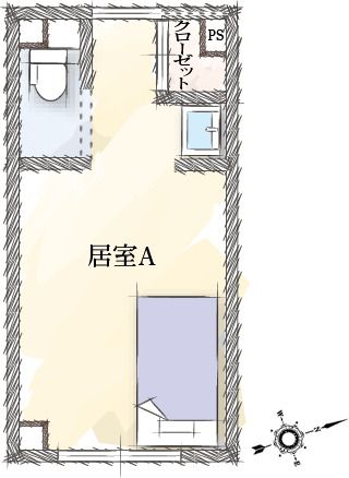 かえでシニアアルヴァンタウンⅠのAtypeの間取り図