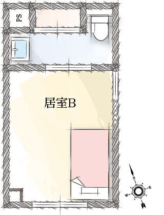 かえでシニアアルヴァンタウンⅠのBtypeの間取り図
