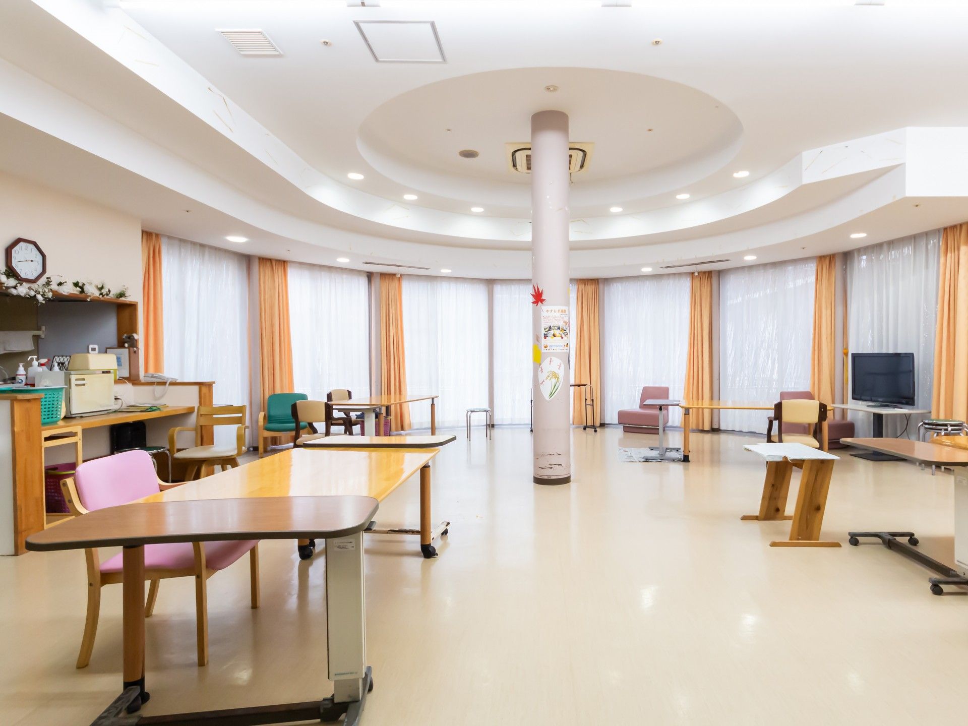 明るい共有スペース