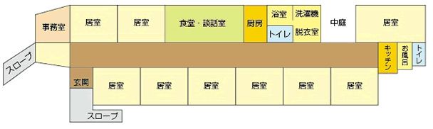 サービス付き高齢者向け住宅 こころ和のフロアマップ1のフロアマップ