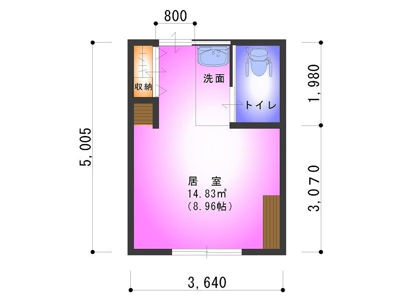 大地のはなの居室の間取り図