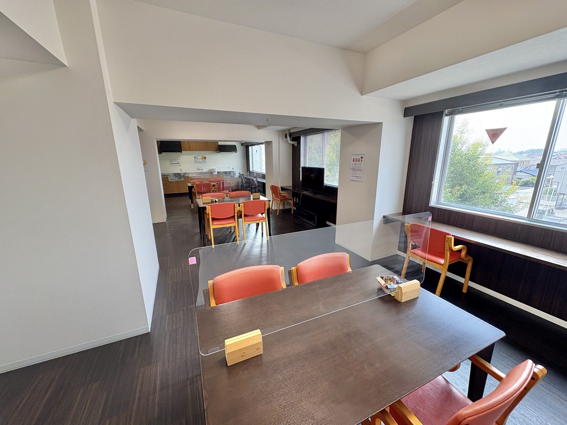 明るい共有スペース