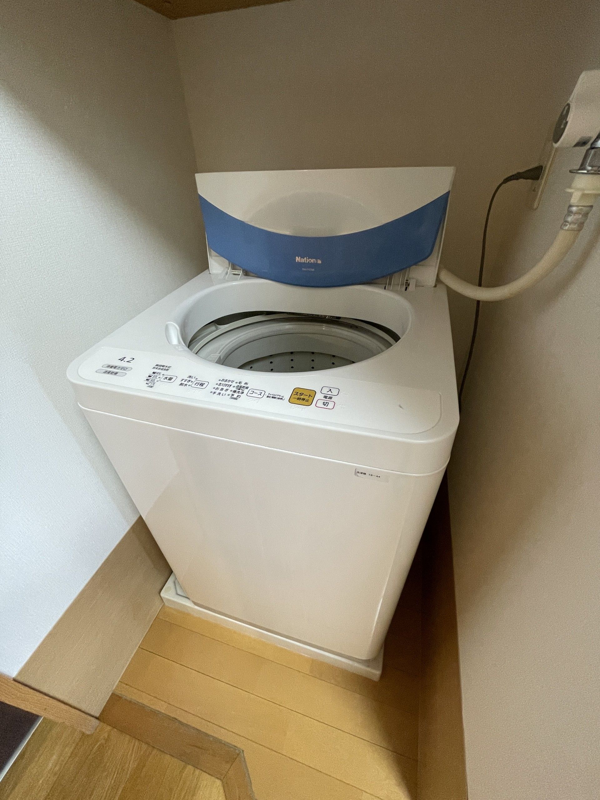 清潔な洗濯機の設置状況