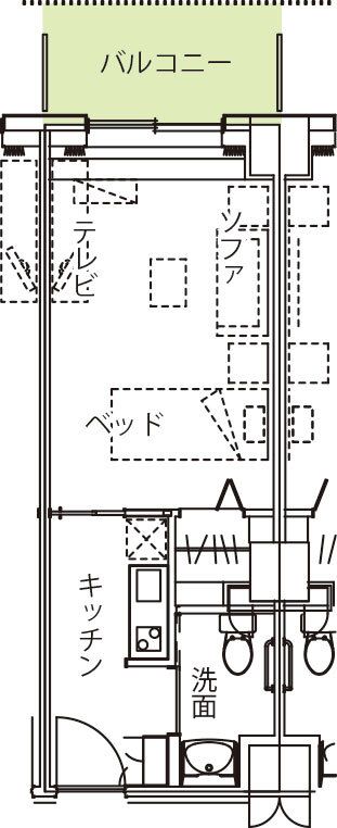 サンクス高田万來館 「穂」の居室の間取り図
