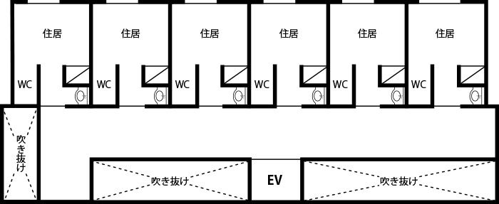 ケアフリーリビング朝気の2Fのフロアマップ