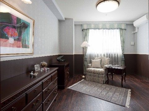 プレジール豊中の居室。それぞれに違うコンセプトを持った居室を完備している。