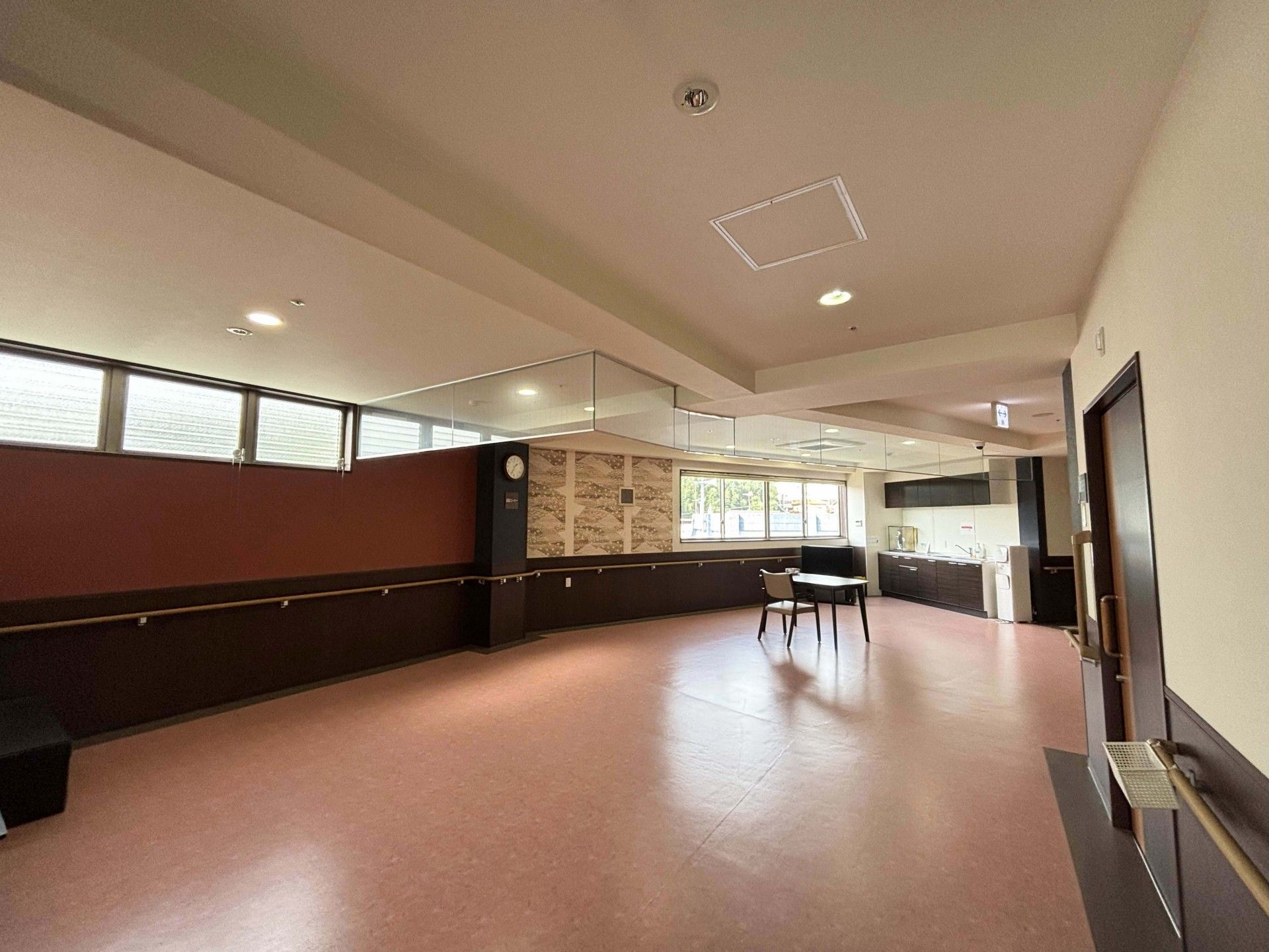 明るい共有スペース