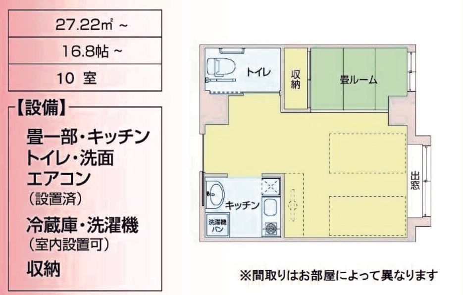 サービス付き高齢者向け住宅 にじの丘のＢタイプの間取り図