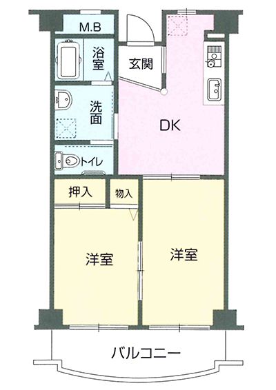 ライフサポート貴ヶ丘のＢTypeの間取り図