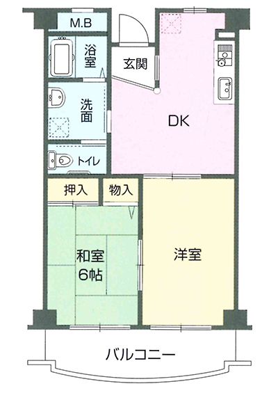 ライフサポート貴ヶ丘のＣTypeの間取り図