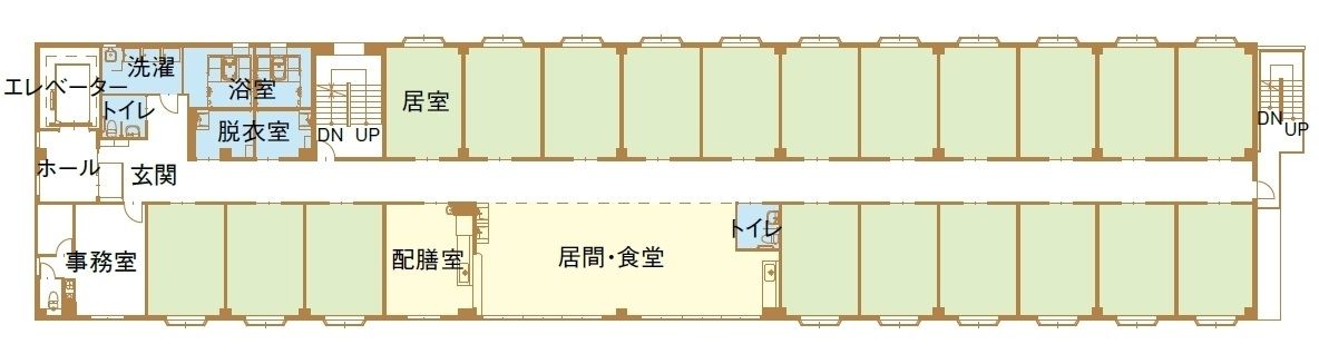 ルピナス港南の2～3階のフロアマップ