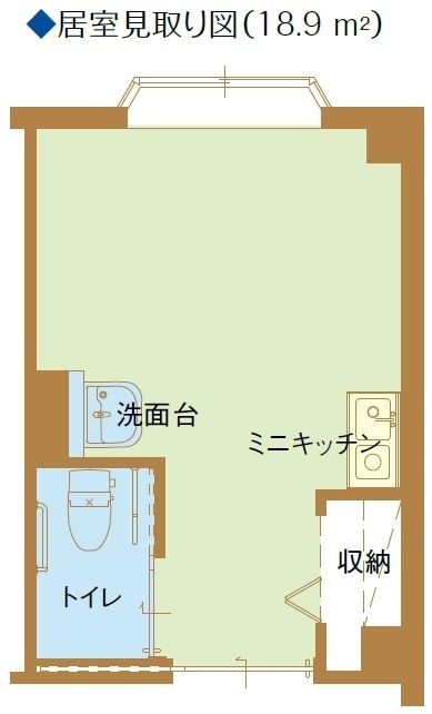 ルピナス港南の居室の間取り図